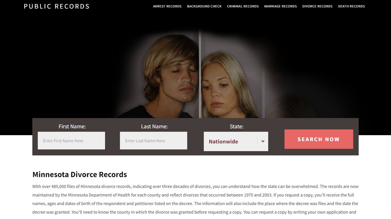 Minnesota Divorce Records | Enter Name and Search. 14Days Free